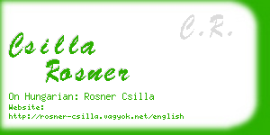 csilla rosner business card